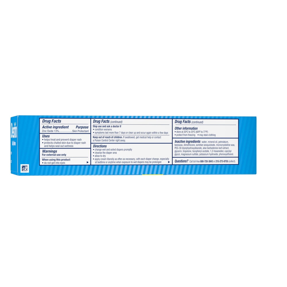 Desitin Daily Defense label highlights zinc oxide ingredient and safety details