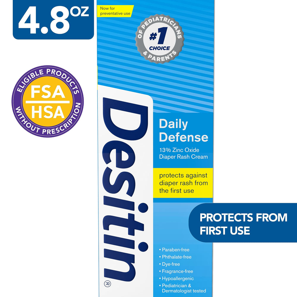 Desitin Daily Defense zinc oxide barrier seals out moisture