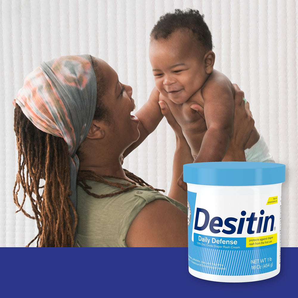 Fragrance-free and dye-free Desitin label promoting gentle care