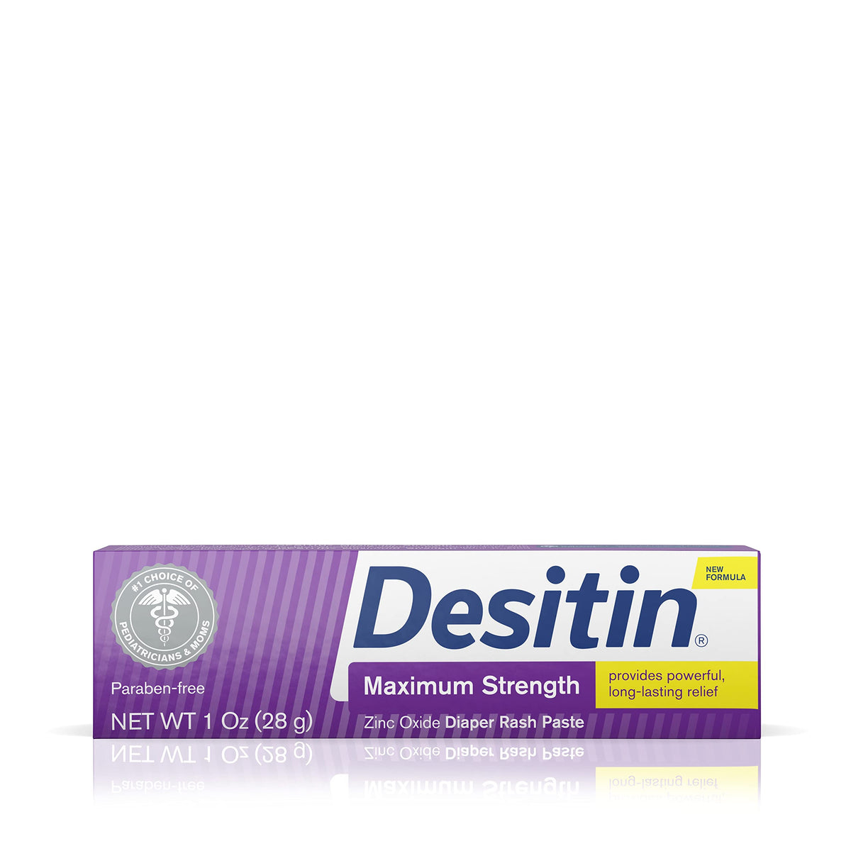 Desitin Maximum Strength Original Paste image showing thick barrier paste for diaper rash care
