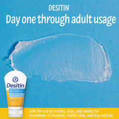 Desitin ointment texture and barrier close-up showing clear, smooth consistency.