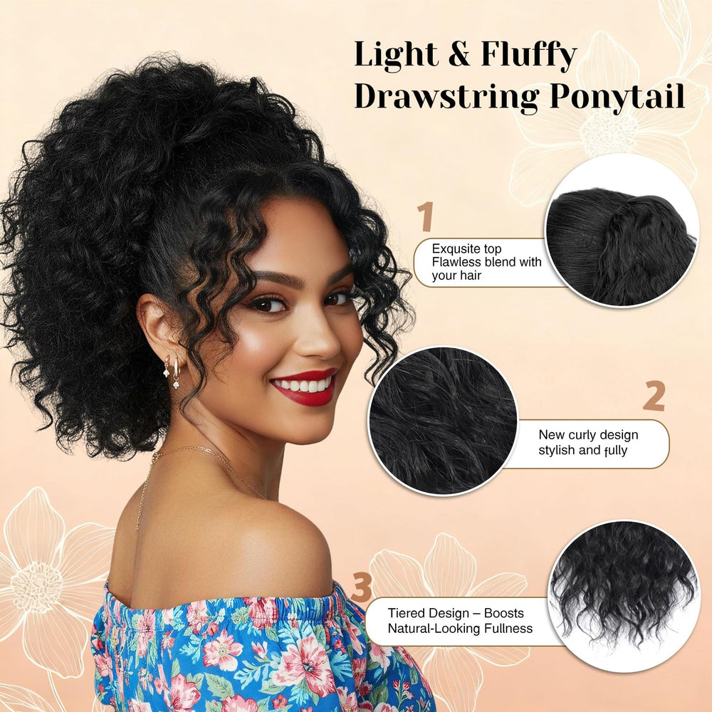 Detean synthetic hair ponytail offering lightweight style