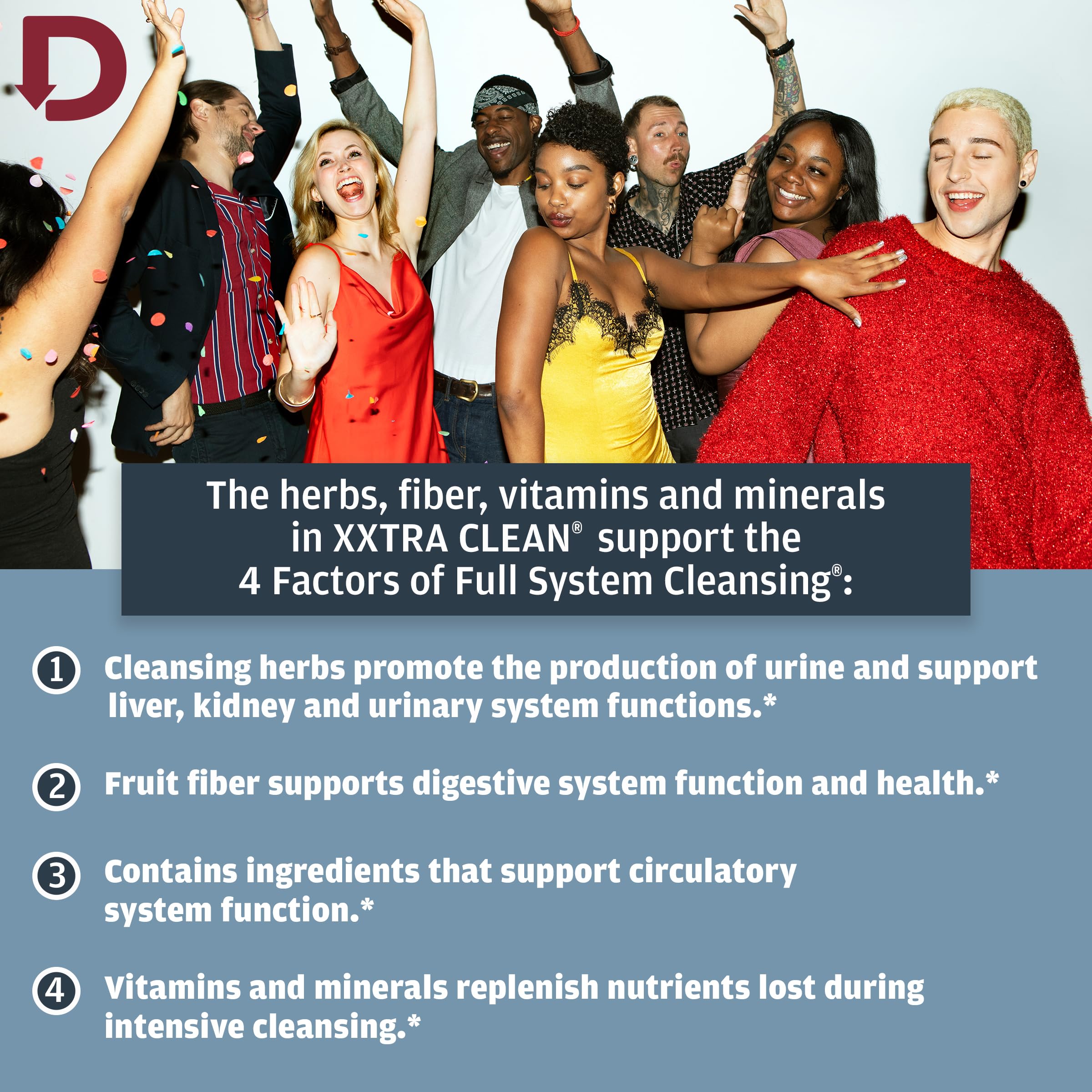 Detoxify Xxtra Clean Herbal tropical-fruit flavor visual highlighting fruit notes