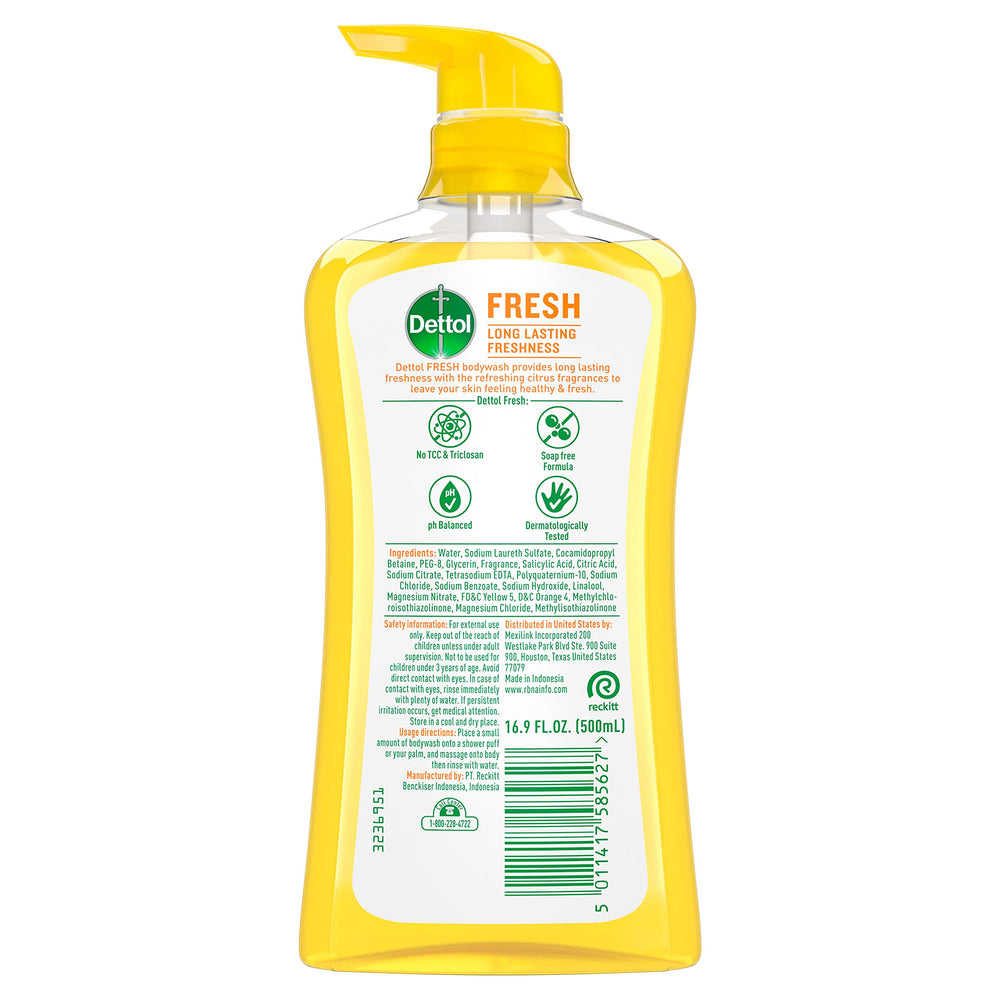 Dettol Fresh Body Wash lather close-up highlights creamy foam and citrus aroma.