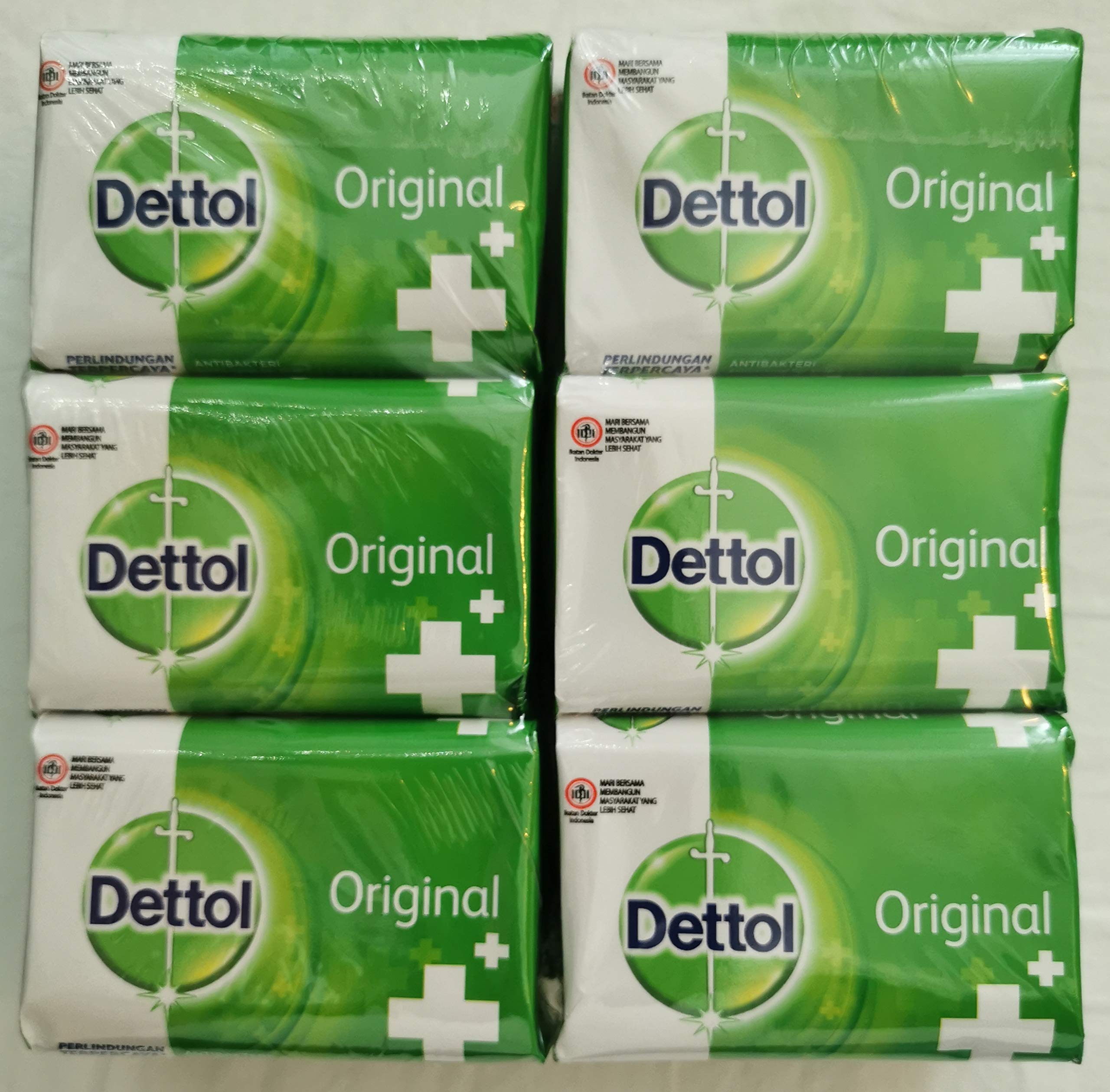 Dettol Original Antibacterial Soap 6-pack for daily cleansing with fresh fragrance