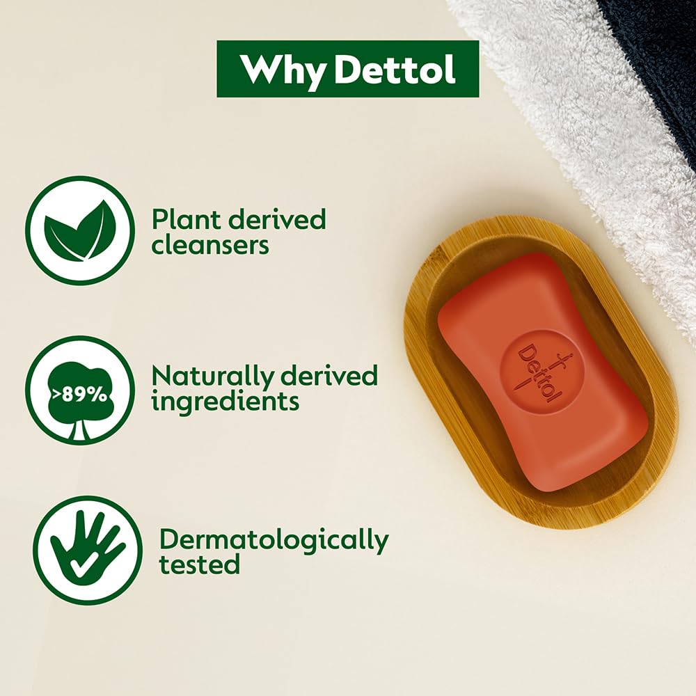 Open Dettol Original Soap showing creamy lather and gentle cleansing action