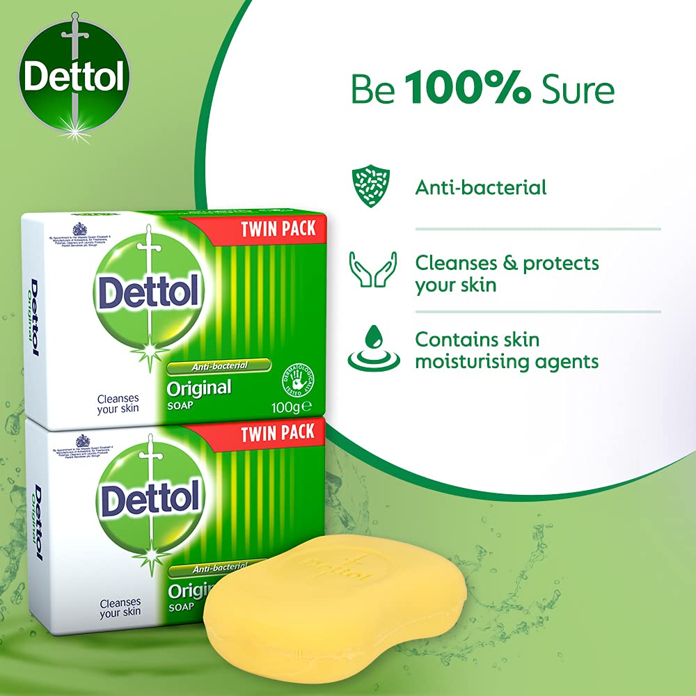 Dettol Original Soap delivers a fresh fragrance during washing.