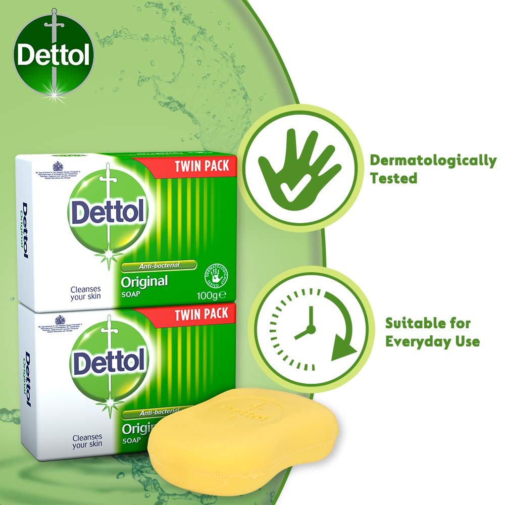 Dettol Original Soap contains moisturising agents to nourish skin daily.