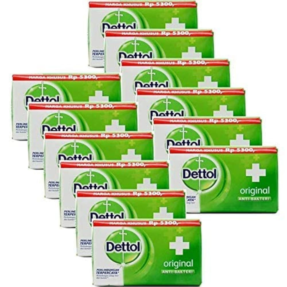 Dettol Original soap bar pack of 12 for everyday cleaning and freshness
