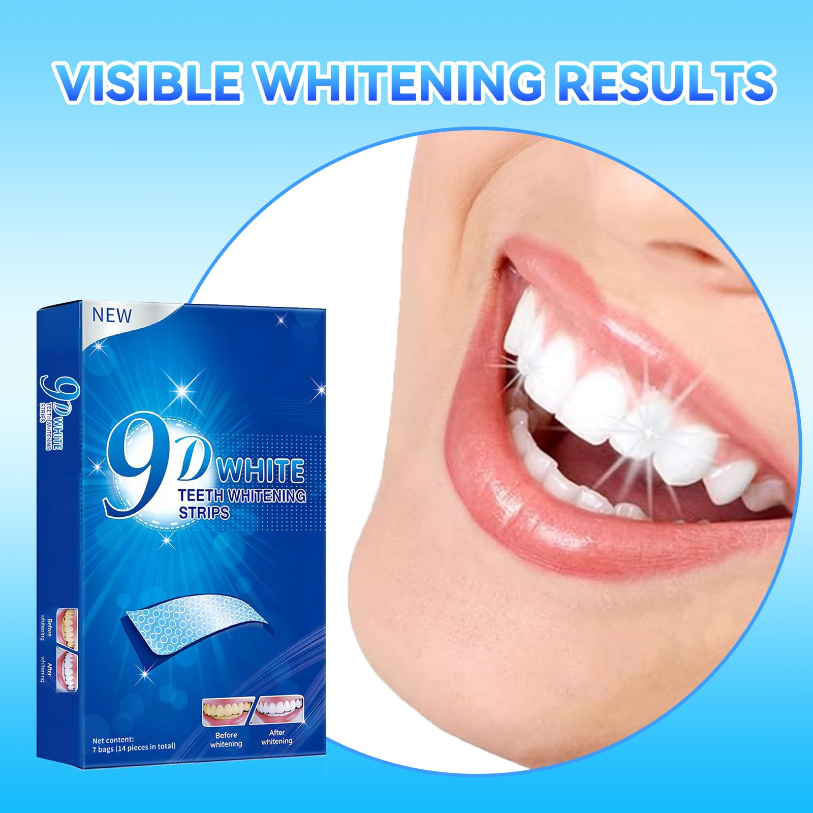 Deudhdal strips in action on teeth with secure hydrogel fit