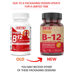 DEVA B12 lemon lozenge dissolving in mouth for quick absorption.