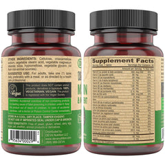 DEVA Tiny Tablets label closeup highlighting vegan gluten-free multivitamin features