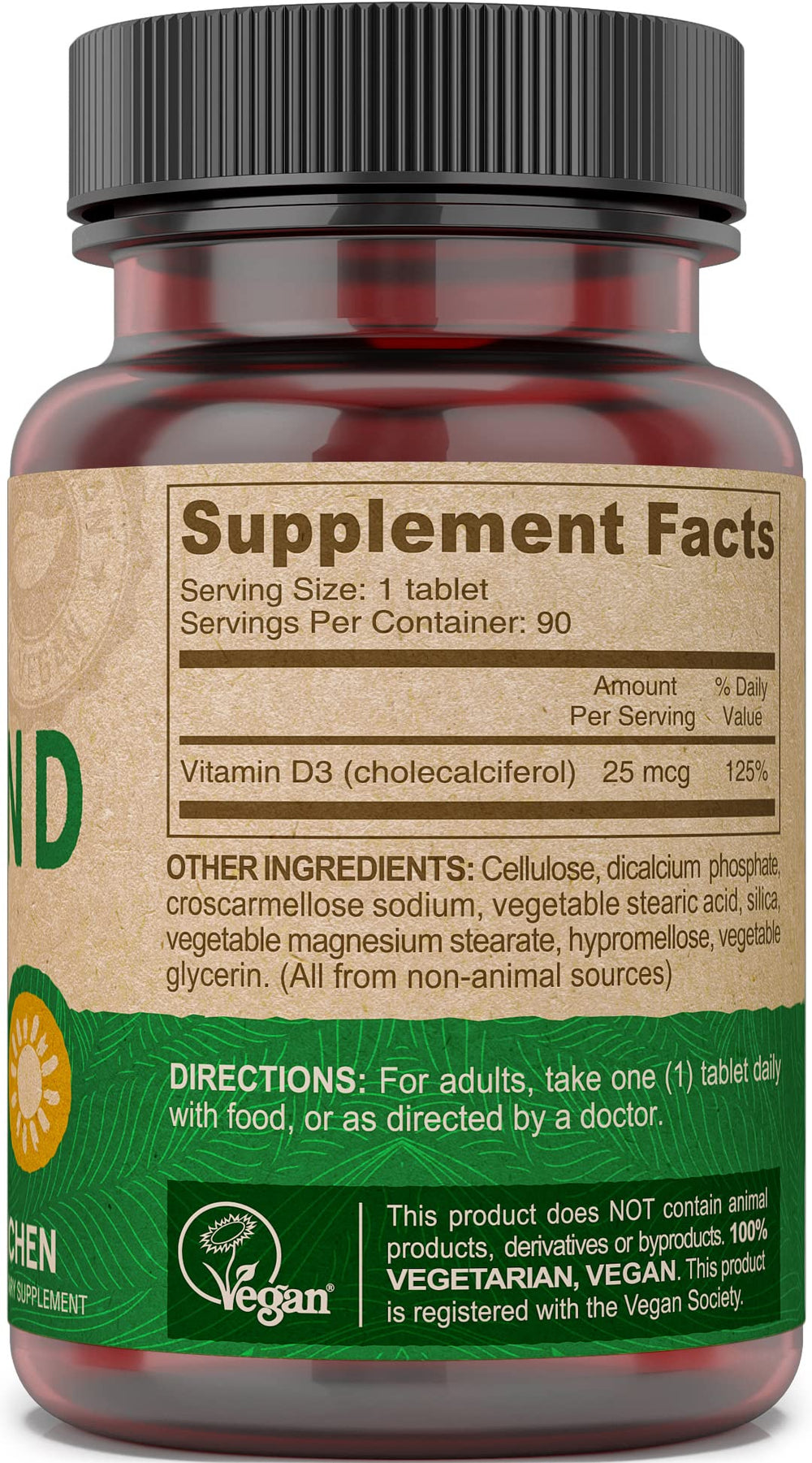 Plant-derived lichen-based D3 from DEVA, a vegan vitamin source.