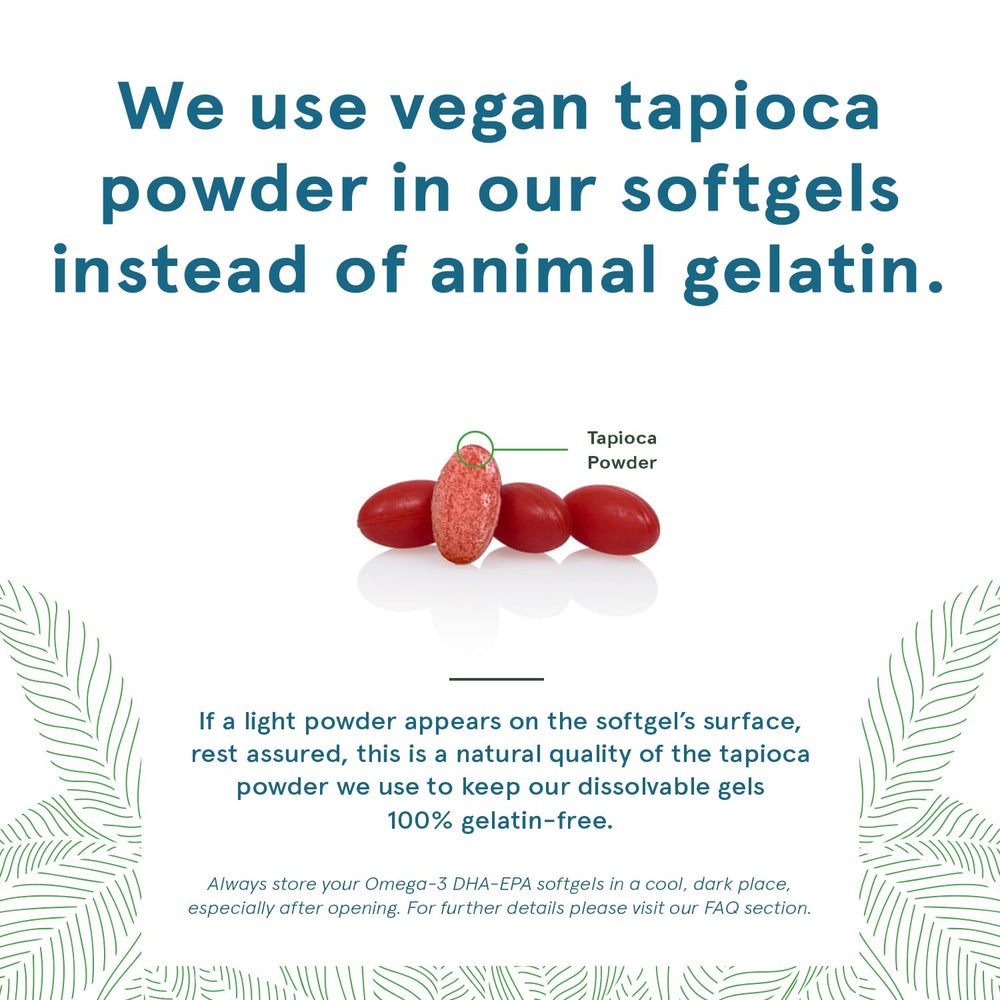 Carrageenan-free label on DEVA DHA packaging