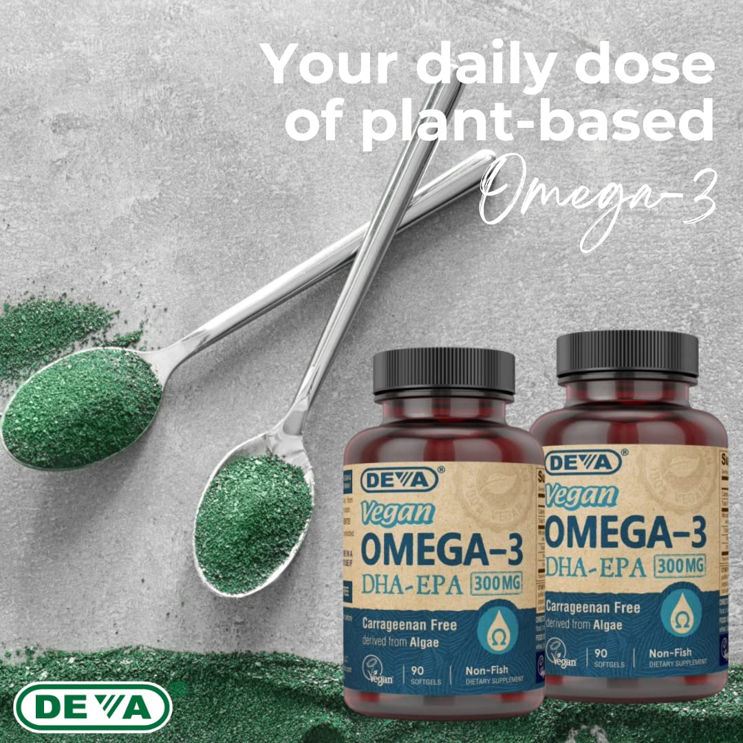 One-per-day DEVA DHA softgels dosing symbol on calendar
