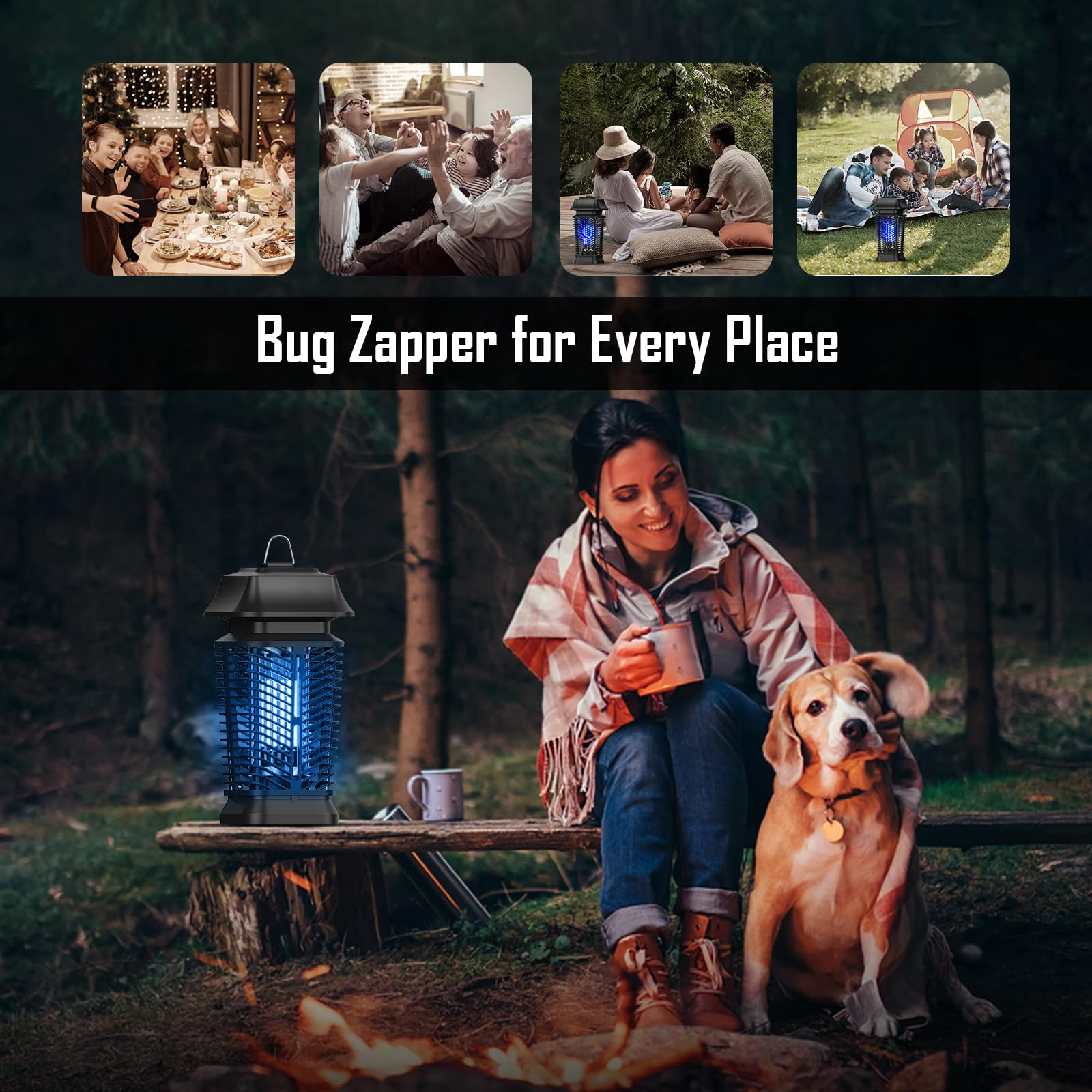 DEVOGUE Electric Bug Zapper 20W efficient power for energy-conscious use