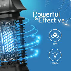 DEVOGUE Electric Bug Zapper UV lamp at 365nm attracts insects efficiently