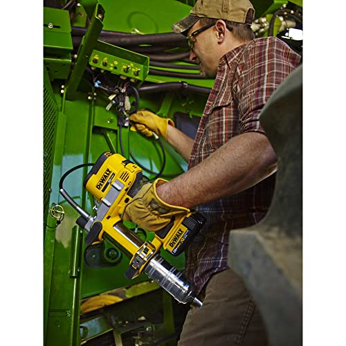 DEWALT grease gun kit cartridge compatibility supports standard 14 oz cartridges.