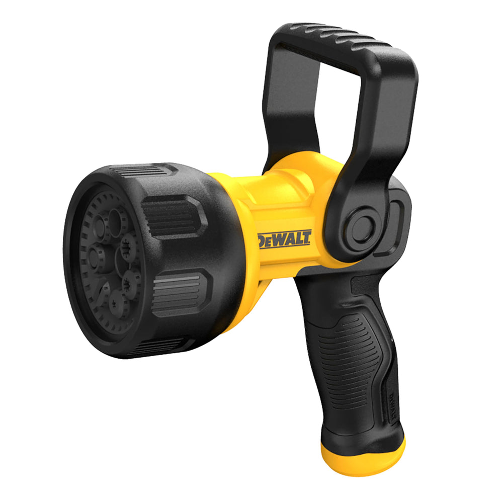 DEWALT Heavy-Duty Hydro Cannon Nozzle demonstrates 7-pattern versatility for tasks