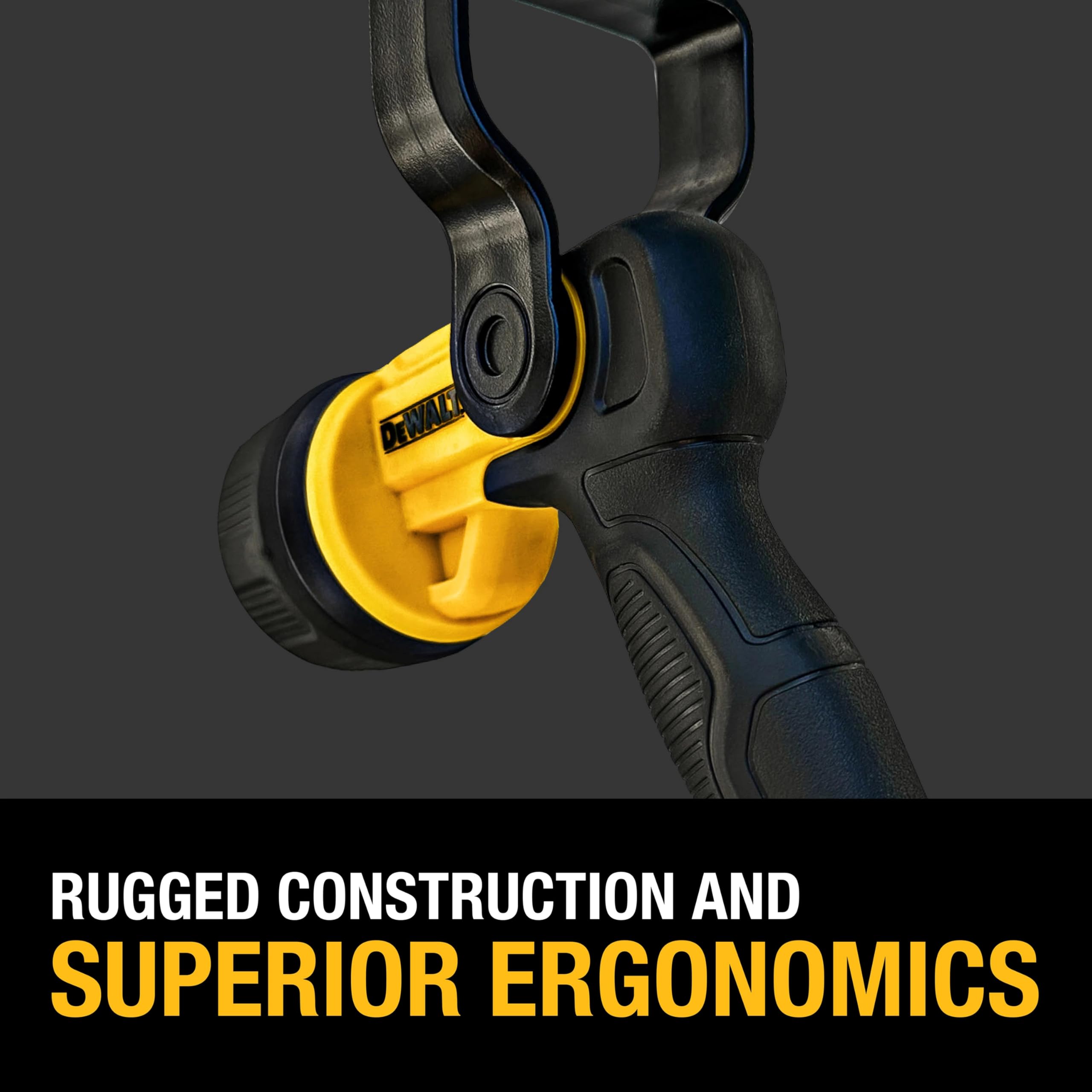DEWALT Hydro Cannon Nozzle features a durable cast metal core for lasting performance