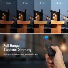 DEWENWILS remote-control range up to 100ft enables flexible lighting setup