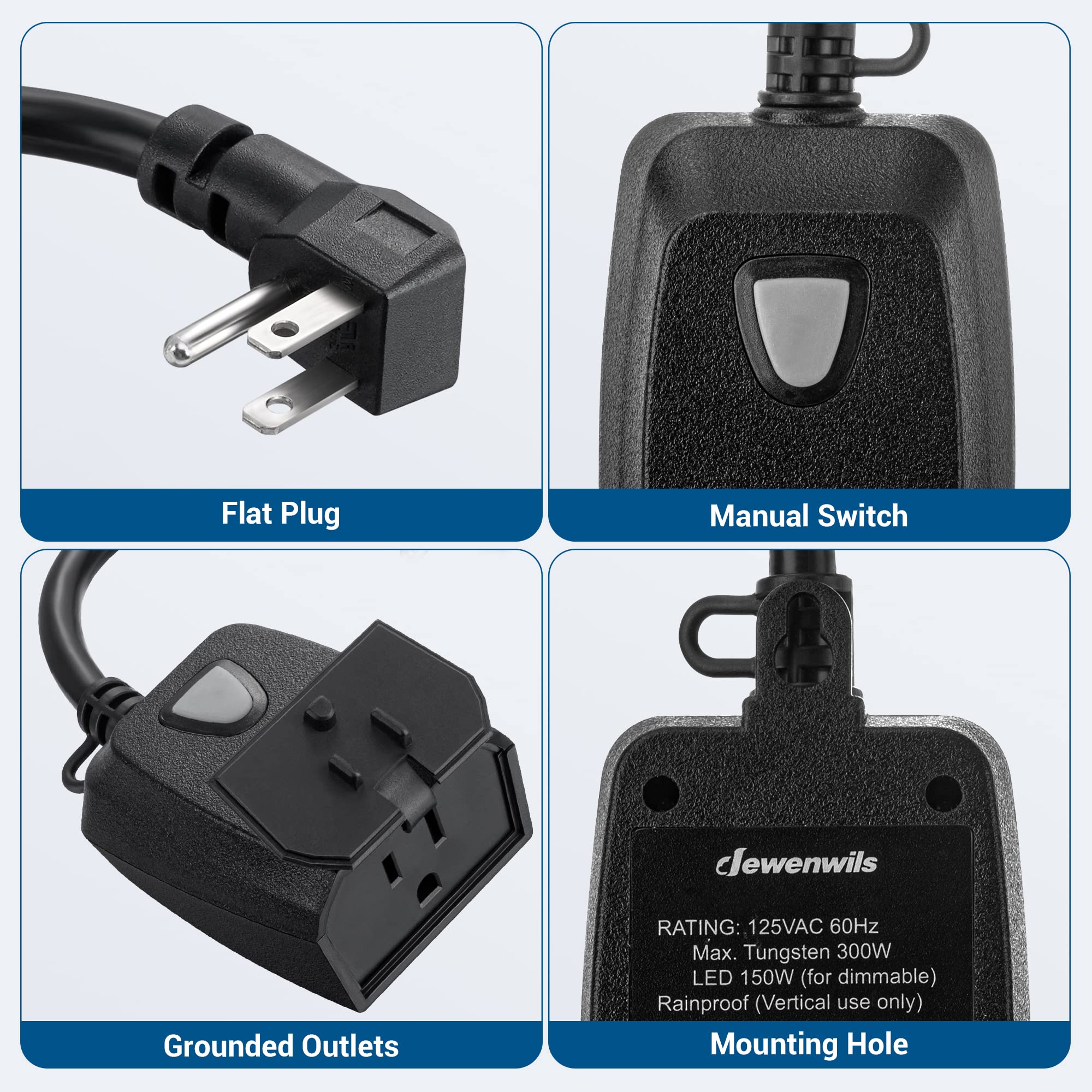 DEWENWILS tool-free installation makes setup quick and convenient