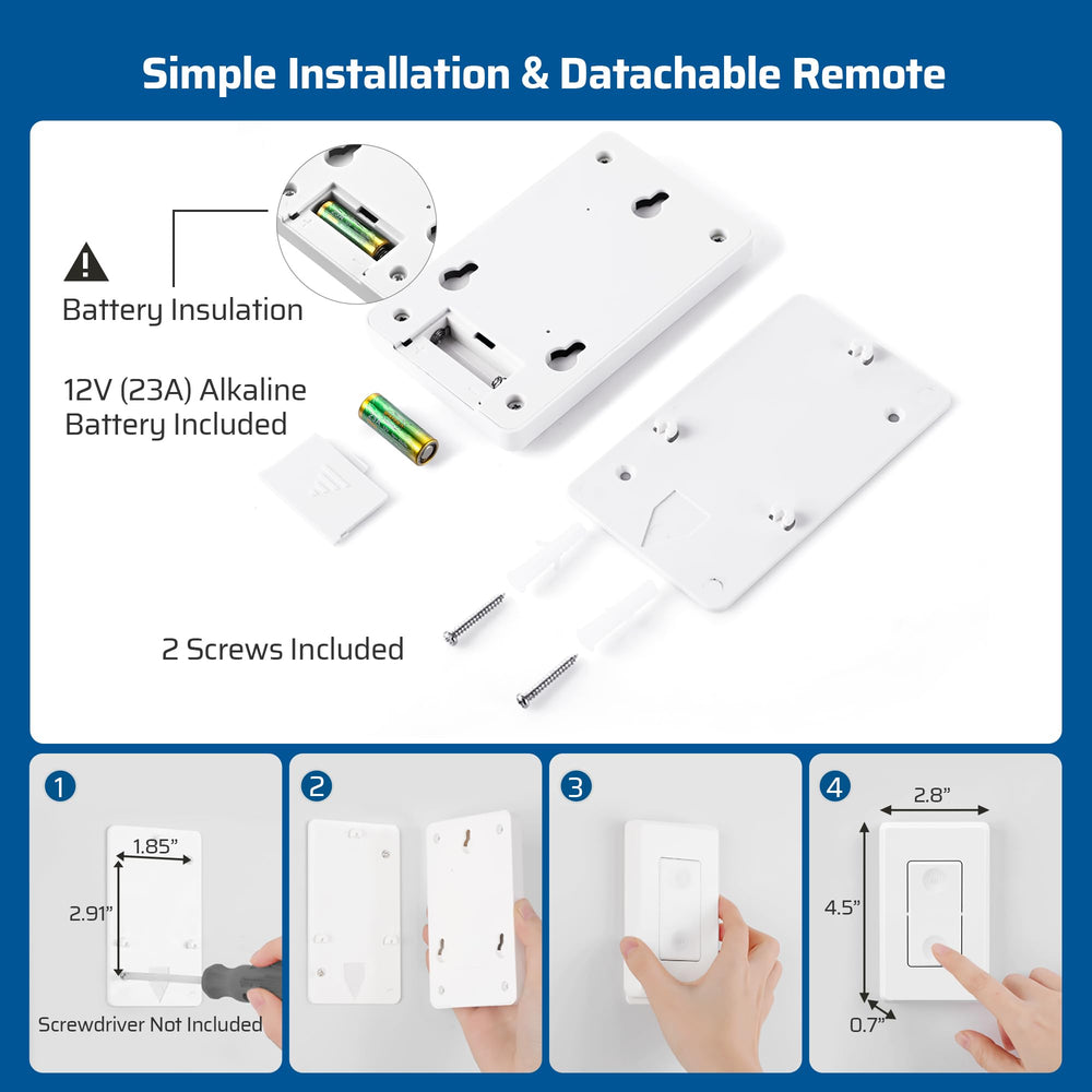 DEWENWILS transmitter and receiver pre-programmed for immediate setup.