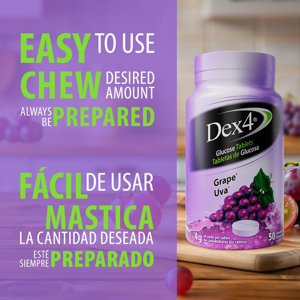 Dex4 fat-free gluten-free labeling supports dietary needs.