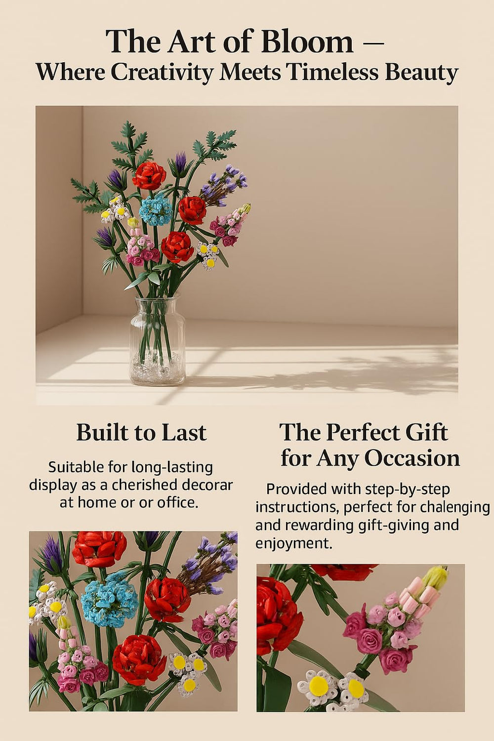 Dexblocks rose bouquet piece demonstrates timeless elegance suitable as a gift