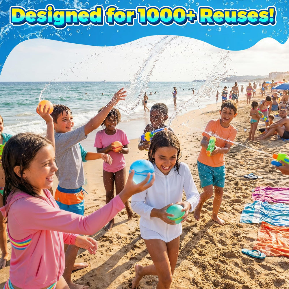 DEXKWEN silicone water balloons offer ten-thousand-reuses for long-lasting summer games.