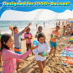 DEXKWEN silicone water balloons offer ten-thousand-reuses for long-lasting summer games.