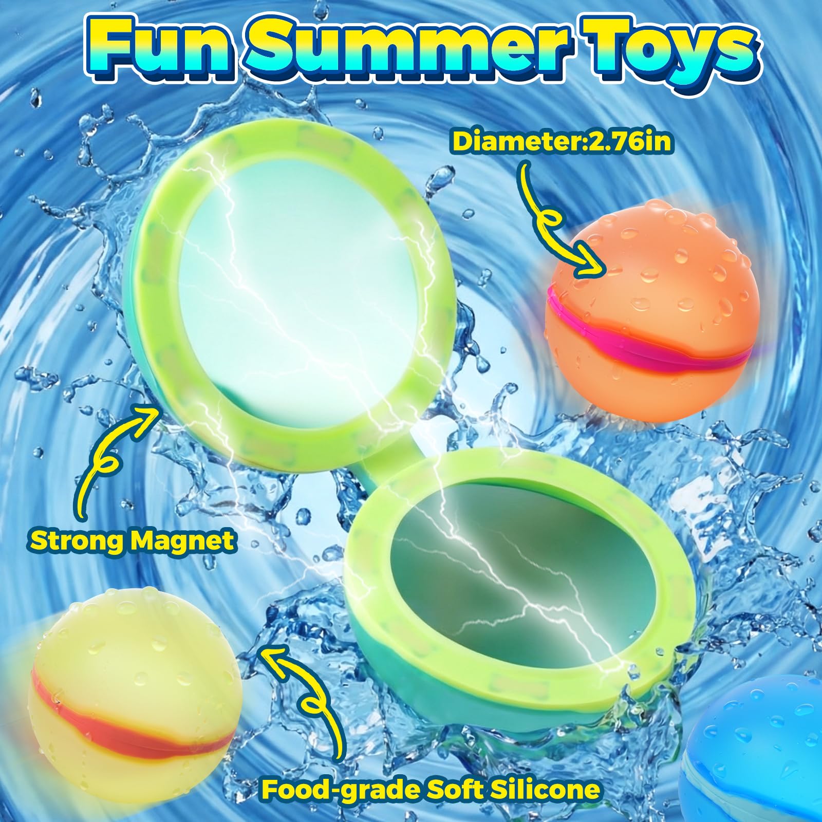 DEXKWEN magnetic-seal balloons keep water contained during beach sessions.