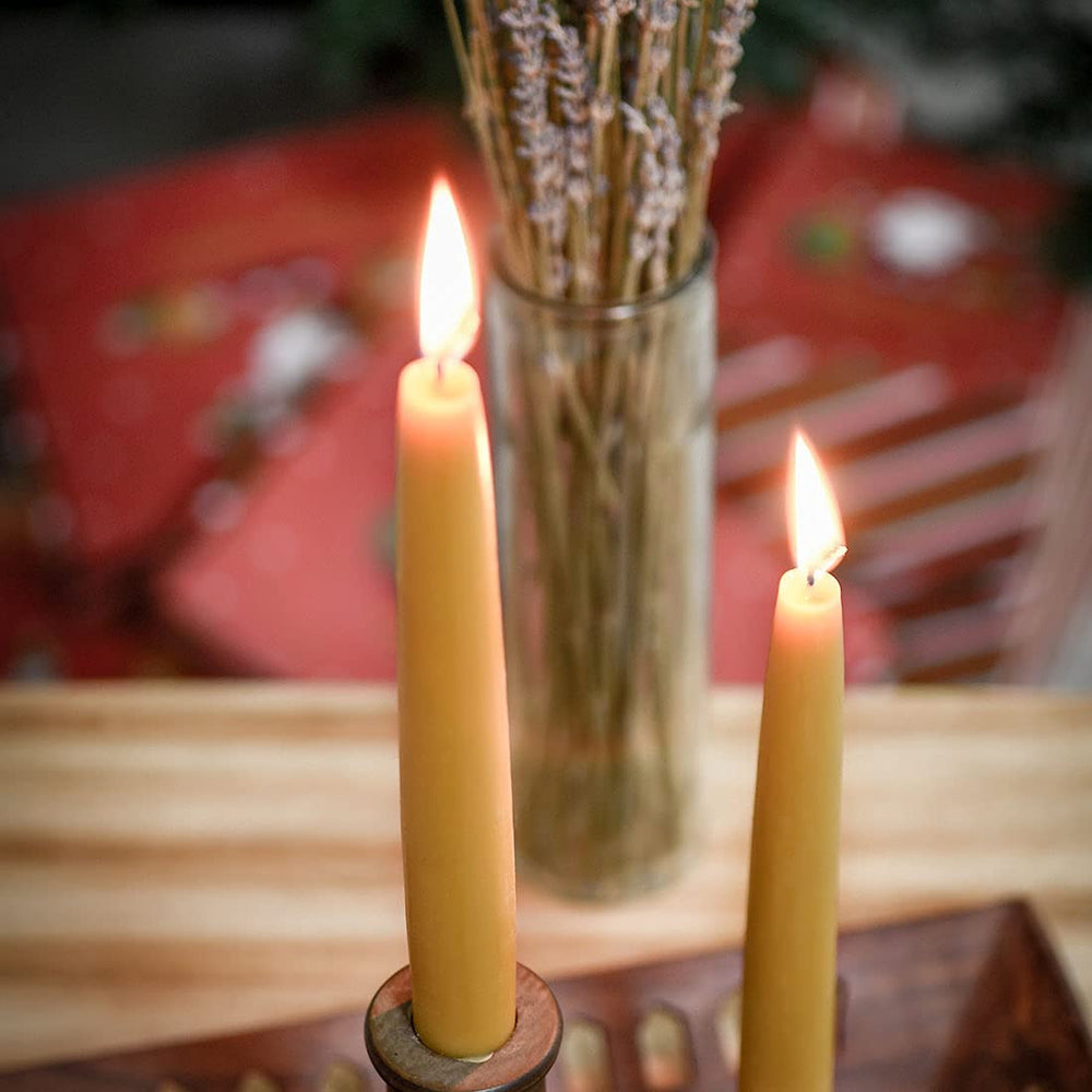 DEYBBY 100 percent beeswax candle with cotton wick for pure aroma.