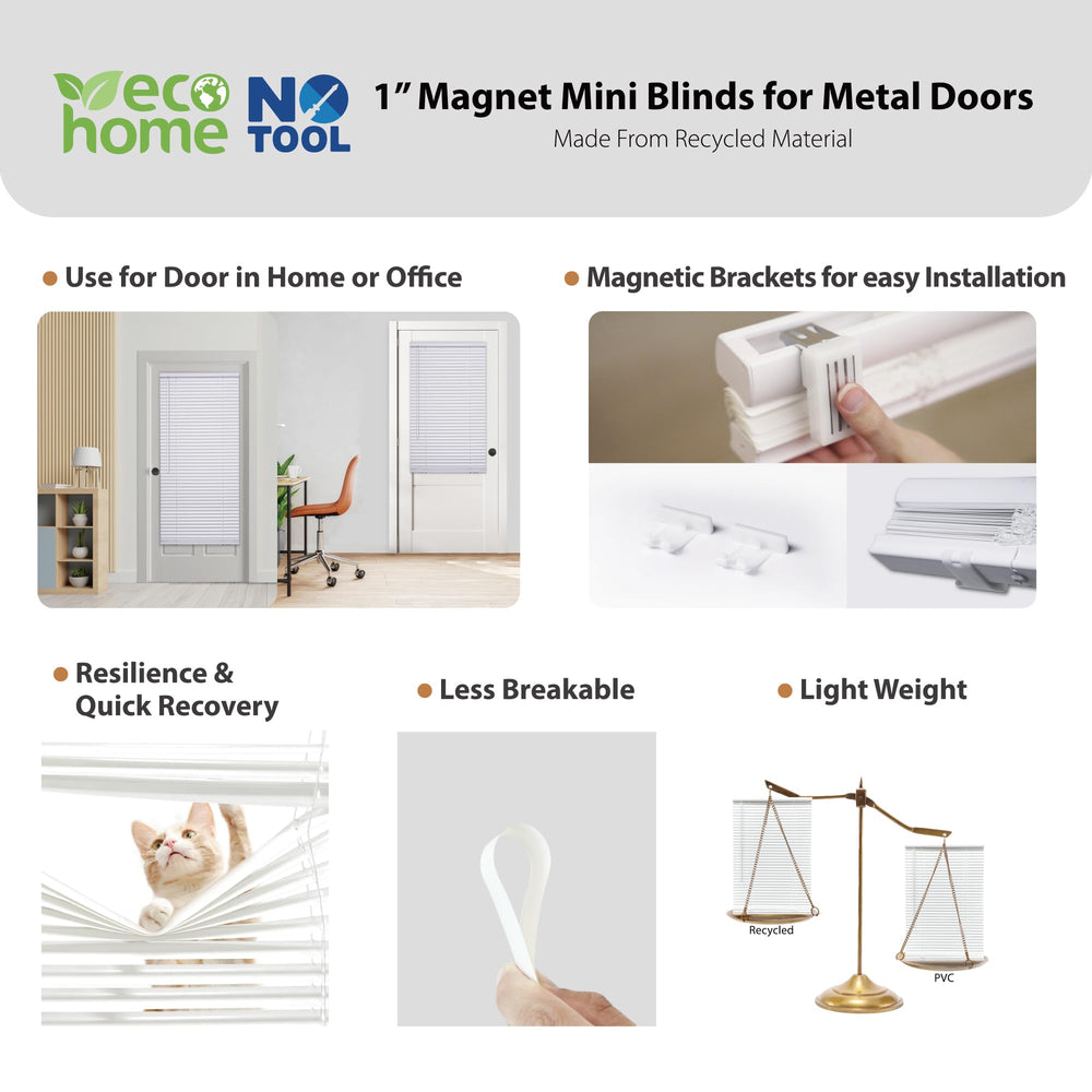 DEZ FURNISHINGS magnetic brackets attach without drilling to metal doors.