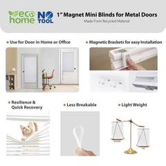 DEZ FURNISHINGS magnetic brackets attach without drilling to metal doors.