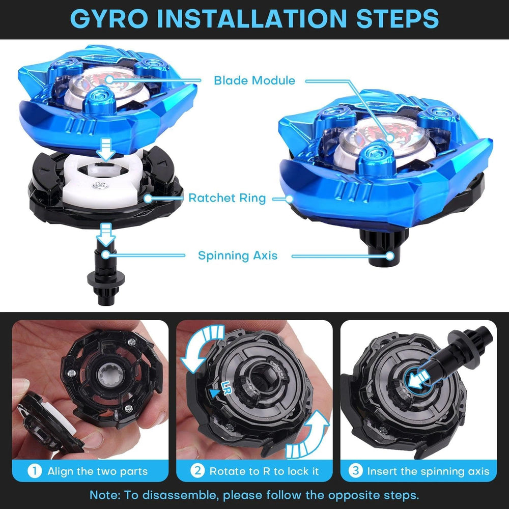 DEZAWRTY Gyro X Battle Blade Set launchers in action for smooth battles