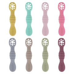 DF DUALFERV 8pc baby-led weaning spoons multicolor for gentle, mess-minimizing feeding