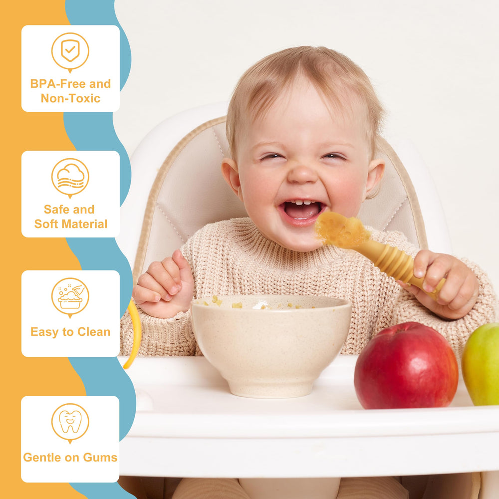 DF DUALFERV dishwasher-safe silicone spoons for quick cleanup after mealtime