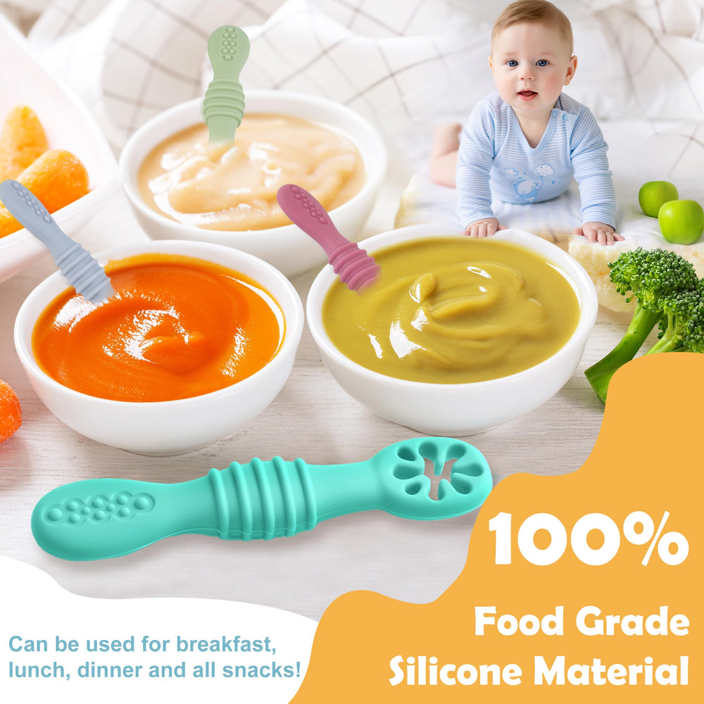 DF DUALFERV easy-grip handle silicone spoons reduce wrist strain during meals