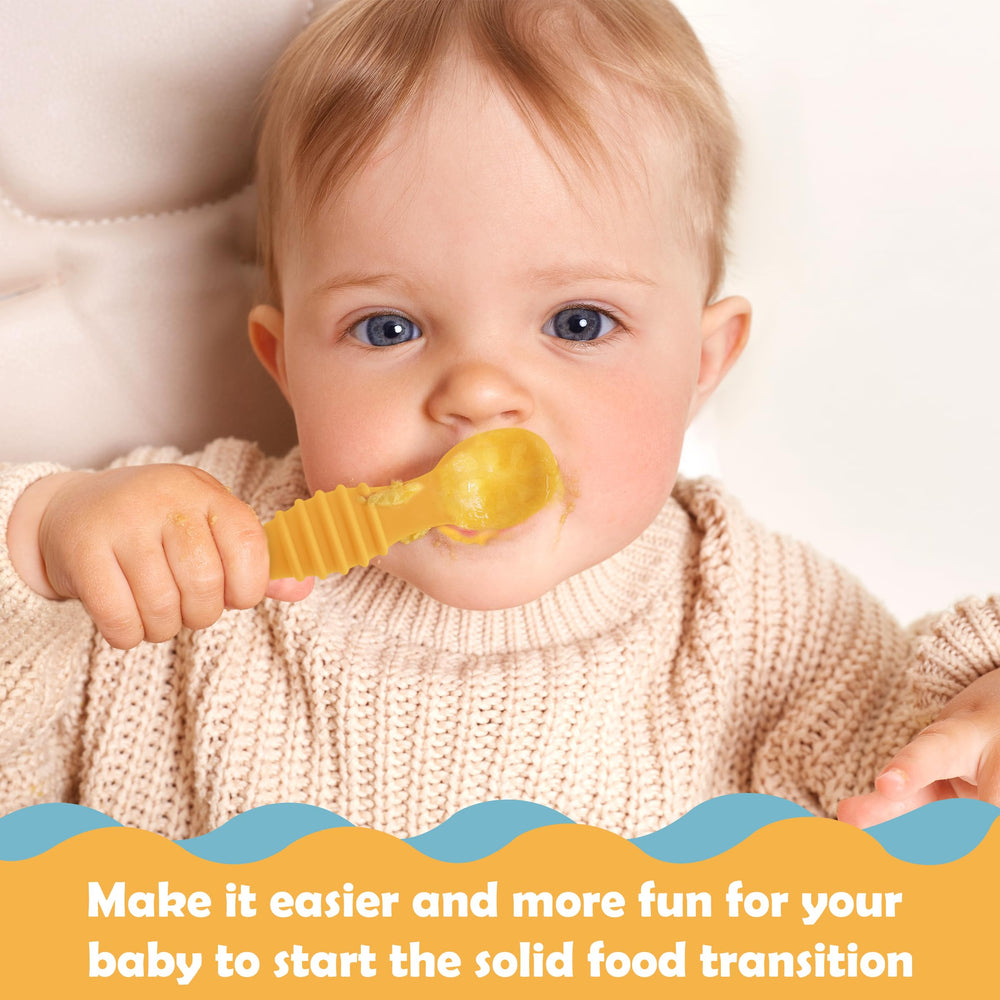 DF DUALFERV puree spoons ideal for smooth purées and gentle baby-friendly feeding