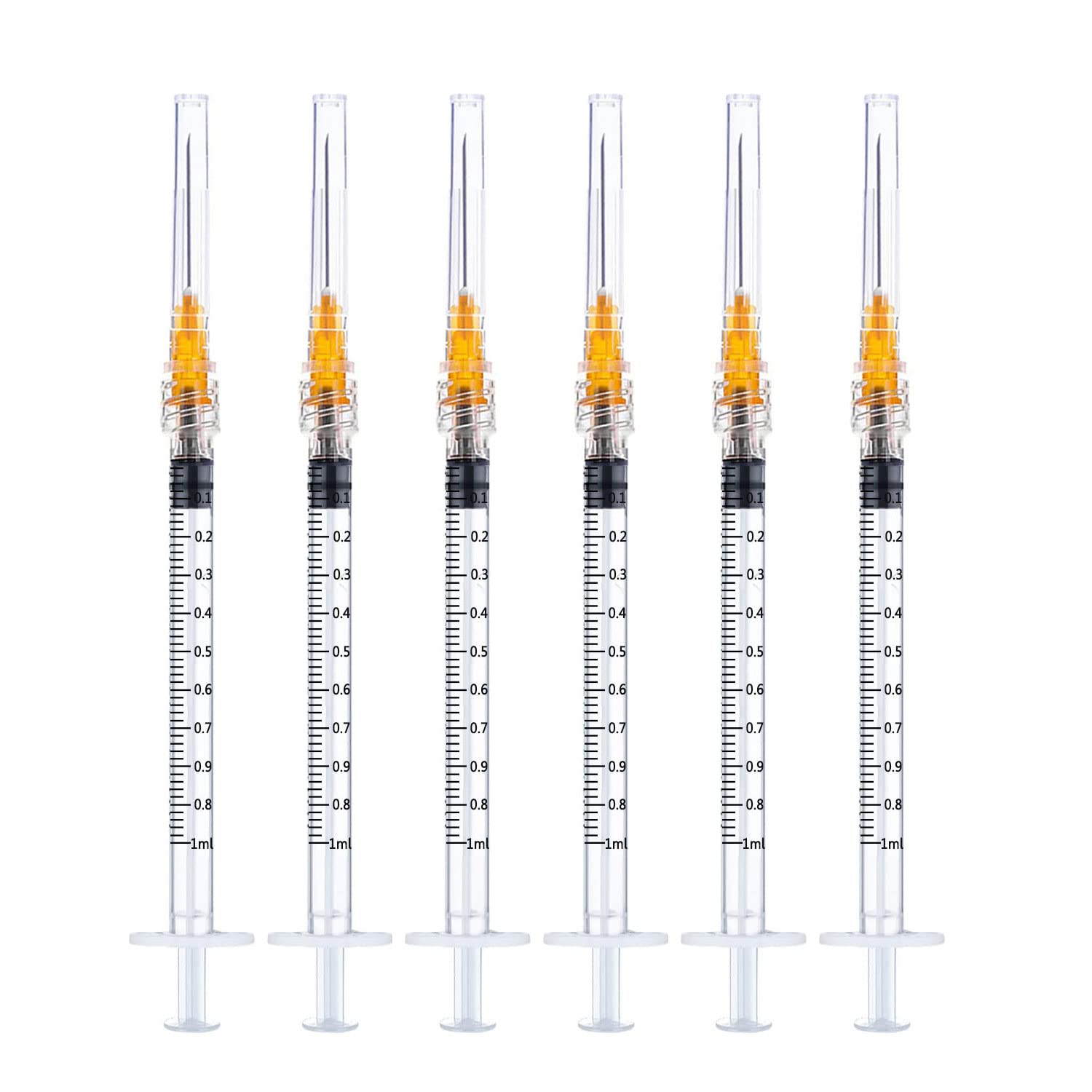 Dfpty 25pack syringe 1ml with sterile packaging for home experiments.