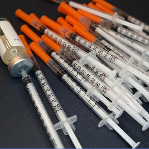 Close-up of Dfpty syringe and needle for detailed view