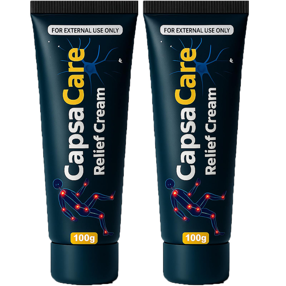 dftluue capsacare nerve cream bottle highlights soothing daily relief