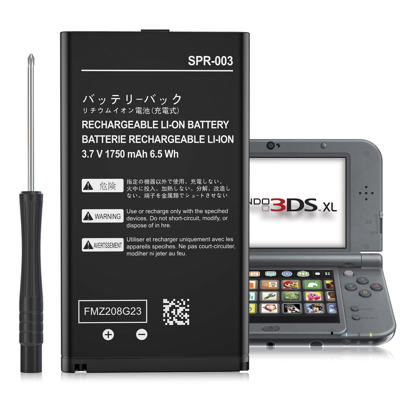 DGBOSEN 3DS XL battery pack ready for replacement to extend playtime