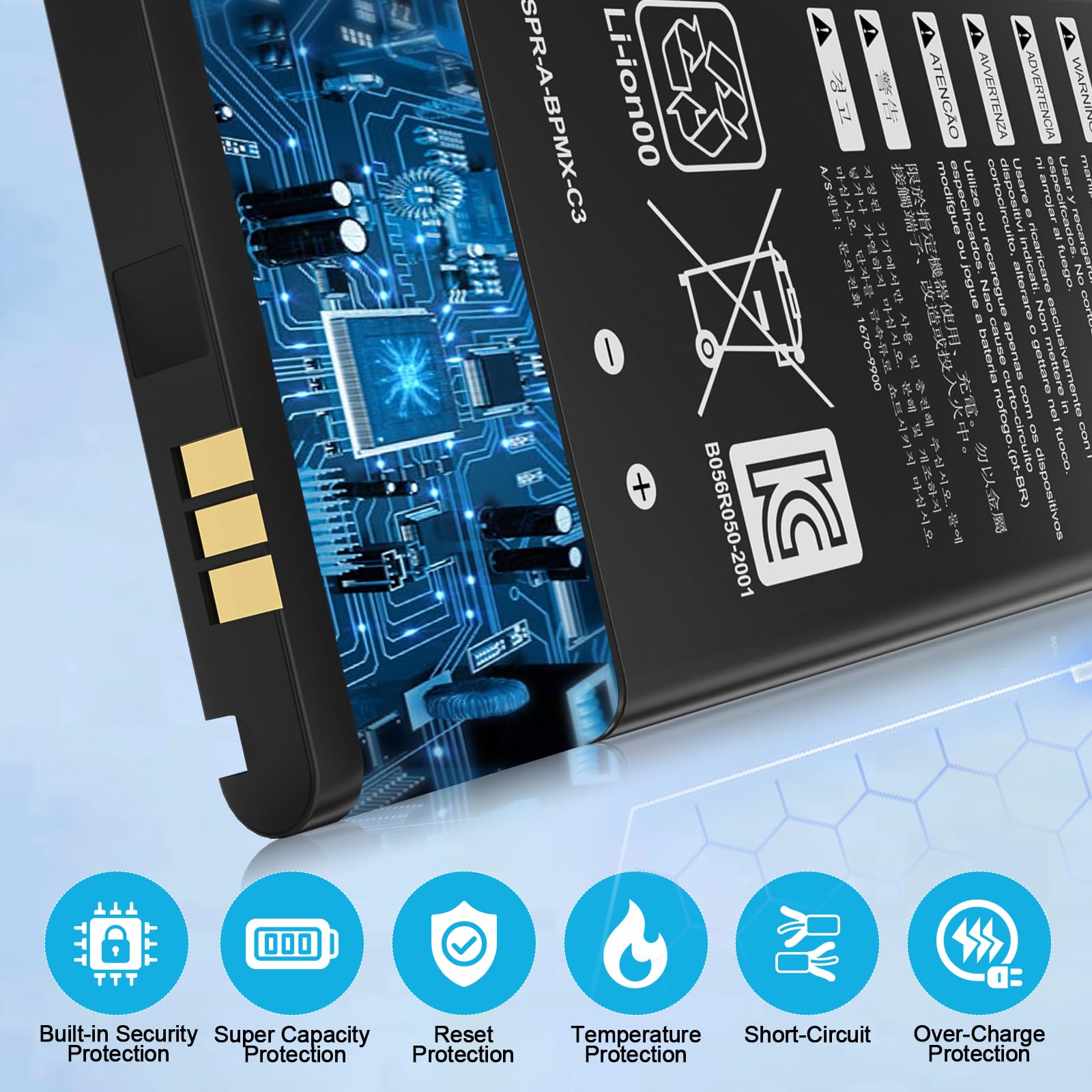 DGBOSEN guide shows easy installation steps for 3DS XL battery
