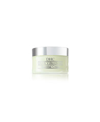 DHC Olive Virgin Oil Essential Cream jar close-up shows rich hydration and texture