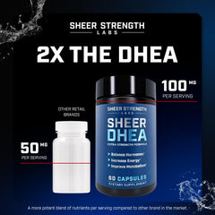 DHEA capsules shown during a workout scene suggesting energy and stamina during training.