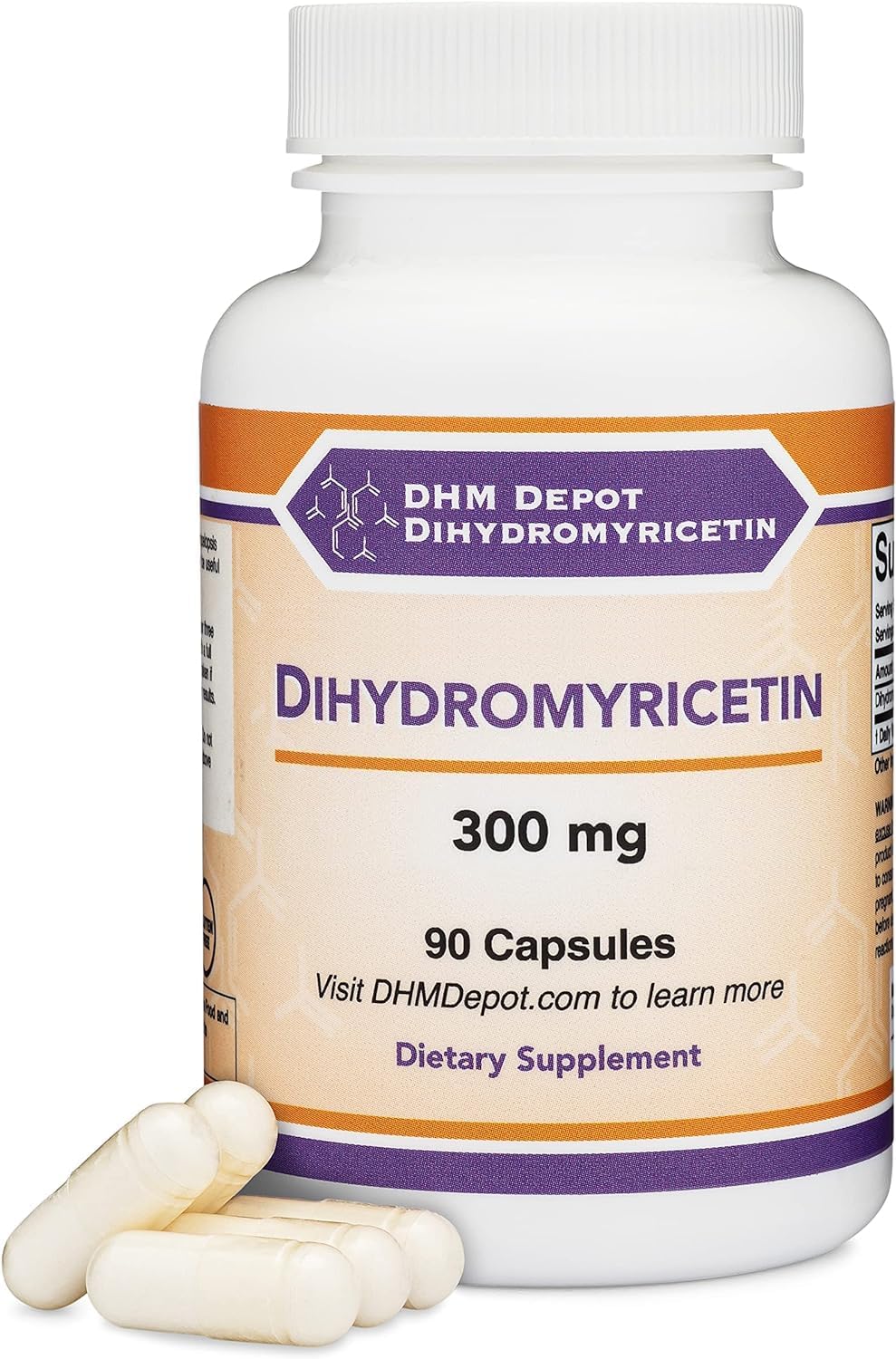 DHM Depot Dihydromyricetin bottle for daily liver-support routine.