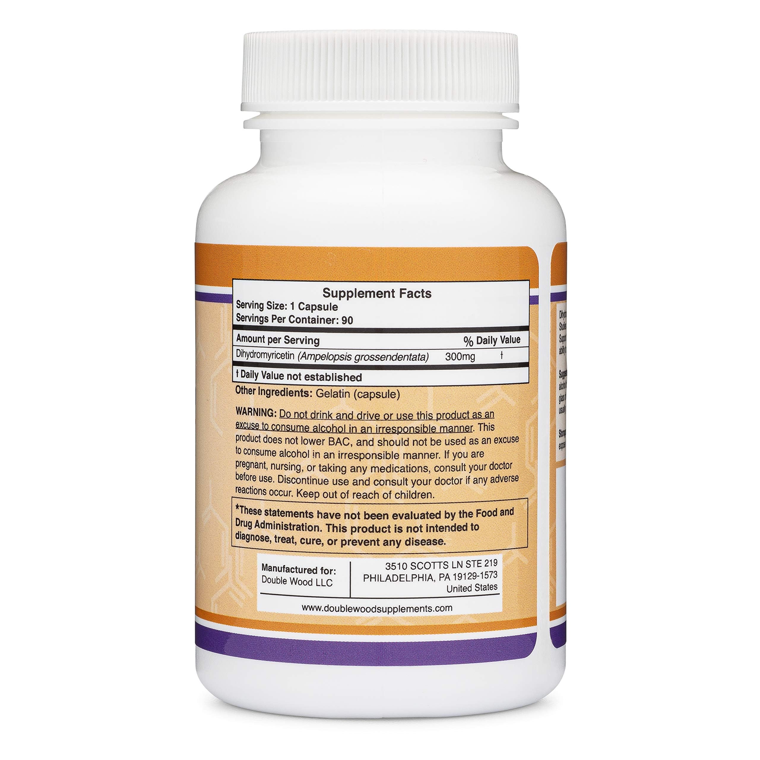 DHM label-front shows natural origin and potency details.