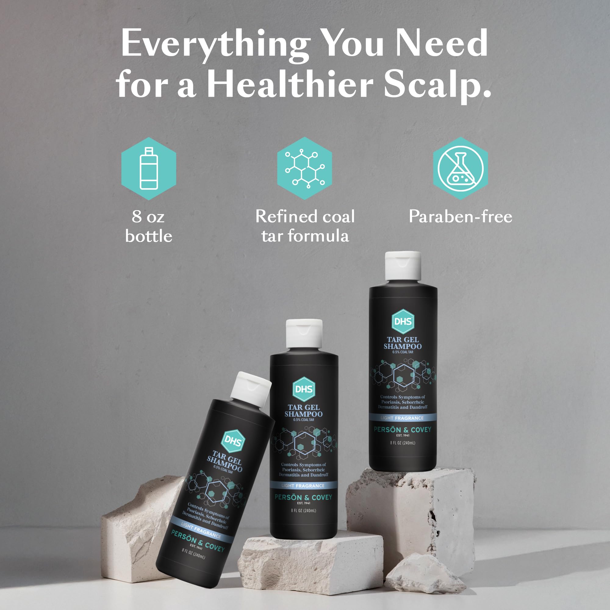 DHS T Gel Shampoo helps soothe itching during wash.